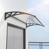 GUANSU-CN Toldo para puerta de ventana, toldo exterior para puerta de entrada de policarbonato UPF 50+, toldo para ventana exterior, toldo para alero de puerta delantera, lámina hueca