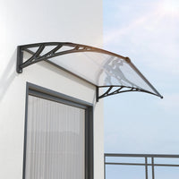 GUANSU-CN Toldo para puerta de ventana, toldo exterior para puerta de entrada de policarbonato UPF 50+, toldo para ventana exterior, toldo para alero de puerta delantera, lámina hueca