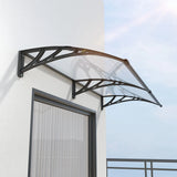 GUANSU-CN Toldo para puerta de ventana, toldo exterior para puerta de entrada de policarbonato UPF 50+, toldo para ventana exterior, toldo para alero de puerta delantera, lámina hueca