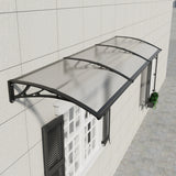GUANSU-CN Toldo para puerta de ventana, toldo exterior para puerta de entrada de policarbonato UPF 50+, toldo para ventana exterior, toldo para alero de puerta delantera, lámina hueca