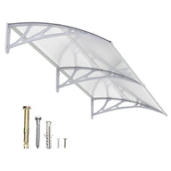 Dawninghome Window Door Awning Canopy, UPF 50+ Polycarbonate Entry Door Outdoor Window Awning Exterior, Front Door Overhang Awning Hollow Sheet