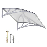 Dawninghome Window Door Awning Canopy, UPF 50+ Polycarbonate Entry Door Outdoor Window Awning Exterior, Front Door Overhang Awning Hollow Sheet