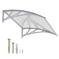 Dawninghome Window Door Awning Canopy, UPF 50+ Polycarbonate Entry Door Outdoor Window Awning Exterior, Front Door Overhang Awning Hollow Sheet