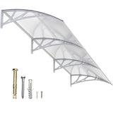 Dawninghome Window Door Awning Canopy, UPF 50+ Polycarbonate Entry Door Outdoor Window Awning Exterior, Front Door Overhang Awning Hollow Sheet