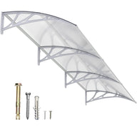 Dawninghome Window Door Awning Canopy, UPF 50+ Polycarbonate Entry Door Outdoor Window Awning Exterior, Front Door Overhang Awning Hollow Sheet