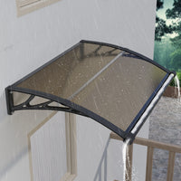 GUANSU-CN Toldo para ventana con gran drenaje para fregadero, toldo para puerta, panel de policarbonato, toldo para ventana exterior, toldo para alero de puerta delantera