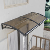 GUANSU-CN Toldo para ventana con gran drenaje para fregadero, toldo para puerta, panel de policarbonato, toldo para ventana exterior, toldo para alero de puerta delantera