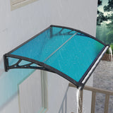 GUANSU-CN Toldo para ventana con gran drenaje para fregadero, toldo para puerta, panel de policarbonato, toldo para ventana exterior, toldo para alero de puerta delantera