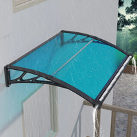 GUANSU-CN Toldo para ventana con gran drenaje para fregadero, toldo para puerta, panel de policarbonato, toldo para ventana exterior, toldo para alero de puerta delantera