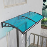 GUANSU-CN Toldo para ventana con gran drenaje para fregadero, toldo para puerta, panel de policarbonato, toldo para ventana exterior, toldo para alero de puerta delantera