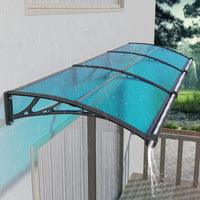GUANSU-CN Toldo para ventana con gran drenaje para fregadero, toldo para puerta, panel de policarbonato, toldo para ventana exterior, toldo para alero de puerta delantera