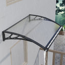 GUANSU-CN Toldo para ventana con gran drenaje para fregadero, toldo para puerta, panel de policarbonato, toldo para ventana exterior, toldo para alero de puerta delantera