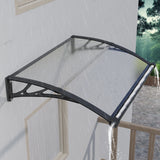 GUANSU-CN Toldo para ventana con gran drenaje para fregadero, toldo para puerta, panel de policarbonato, toldo para ventana exterior, toldo para alero de puerta delantera