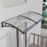GUANSU-CN Toldo para ventana con gran drenaje para fregadero, toldo para puerta, panel de policarbonato, toldo para ventana exterior, toldo para alero de puerta delantera