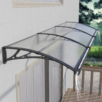 GUANSU-CN Toldo para ventana con gran drenaje para fregadero, toldo para puerta, panel de policarbonato, toldo para ventana exterior, toldo para alero de puerta delantera