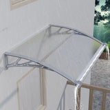GUANSU-CN Toldo para ventana con gran drenaje para fregadero, toldo para puerta, panel de policarbonato, toldo para ventana exterior, toldo para alero de puerta delantera