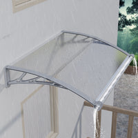 GUANSU-CN Toldo para ventana con gran drenaje para fregadero, toldo para puerta, panel de policarbonato, toldo para ventana exterior, toldo para alero de puerta delantera
