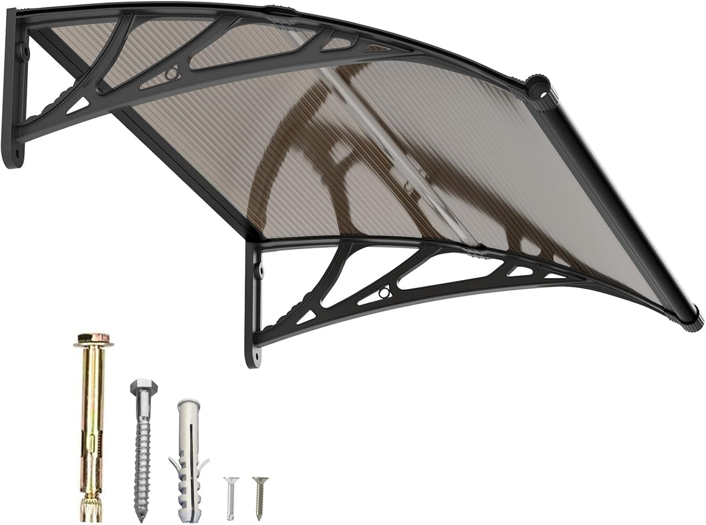 GUANSU-CN Großes Entwässerungsbecken, Fenstermarkise, Türüberdachung, Polycarbonatplatte, Außenfenstermarkise, Außen, Haustürüberhangmarkise