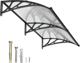 Dawning Home Window Awning Door Canopy – Polycarbonate Hollow Sheet with ABS Bracket and Separate Drainage Sink