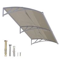 Dawning Home Window Awning Door Canopy – Polycarbonate Hollow Sheet with ABS Bracket and Separate Drainage Sink
