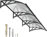 Dawning Home Window Awning Door Canopy – Polycarbonate Hollow Sheet with ABS Bracket and Separate Drainage Sink