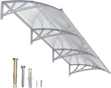 Dawning Home Window Awning Door Canopy – Polycarbonate Hollow Sheet with ABS Bracket and Separate Drainage Sink