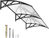 GUANSU-CN Luifeldeur Luifel Polycarbonaat Massief Plaat Patio Overkapping met Kunststof Beugel Aluminium Bevestigingsstaven voor Zonwering, UV, Regen, Sneeuwbescherming