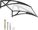 Dawning Home Aluminum Alloy Window Awning Door Canopy Polycarbonate Solid Sheet Patio Cover,UPF 50+ Snow, UV, Rain, Sun Shutter