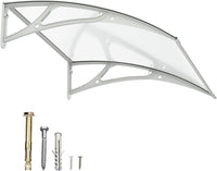 Dawning Home Aluminum Alloy Window Awning Door Canopy Polycarbonate Solid Sheet Patio Cover,UPF 50+ Snow, UV, Rain, Sun Shutter