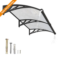 GUANSU-CN Grote wasbak raam luifel deur luifel polycarbonaat massief paneel met kunststof beugel patio regen sneeuw zon schuilplaats afdekking