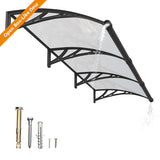 GUANSU-CN Grande Pia Janela Toldo Porta Canopy Policarbonato Painel Sólido com Suporte de Plástico Pátio Chuva Neve Sol Abrigo Capa