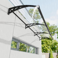 GUANSU-CN Toldo para puerta y ventana de gran tamaño con panel sólido de policarbonato y soporte de plástico para patio, protección contra la lluvia, la nieve y el sol