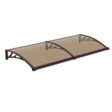 Leak-Proof Door Awning with Separate Drainage – Heavy Duty Polycarbonate Front Door Canopy for Rain, Snow & UV Protection