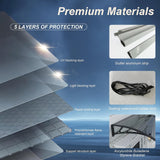 Heavy Duty Door Awning with Drainage System – Polycarbonate All Weather Front Door Canopy for Rain, Snow & UV Protection