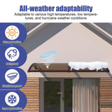 Leak-Proof Door Awning with Separate Drainage – Heavy Duty Polycarbonate Front Door Canopy for Rain, Snow & UV Protection