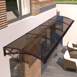 Leak-Proof Door Awning with Separate Drainage – Heavy Duty Polycarbonate Front Door Canopy for Rain, Snow & UV Protection