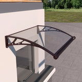 Leak-Proof Door Awning with Separate Drainage – Heavy Duty Polycarbonate Front Door Canopy for Rain, Snow & UV Protection