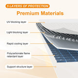 GUANSU-CN Luifel voor ramen en deuren met hoogwaardige aluminium goot - Waterdichte polycarbonaathoes met UV-bescherming 40X60IN (100X150CM)