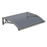 Door Awning with Drainage Solid Polycarbonate Window Canopy with Aluminum Alloy Bracket for Outdoor Porch Rain UV & Snow Protection