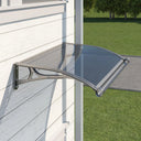 Door Awning with Drainage Solid Polycarbonate Window Canopy with Aluminum Alloy Bracket for Outdoor Porch Rain UV & Snow Protection