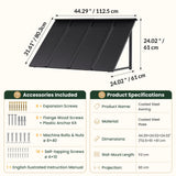 Heavy-Duty Metal Door Awning for Front Doors & Windows – All-Weather Exterior Canopy Protection