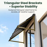 Heavy-Duty Metal Door Awning for Front Doors & Windows – All-Weather Exterior Canopy Protection
