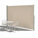 Retractable Side Awning Outdoor Privacy Screen, Waterproof UV Resistant Patio Privacy Divider for Balcony, Deck, Backyard & Garden