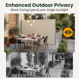 71" x 138" Retractable Side Awning Outdoor Privacy Screen, Waterproof UV Resistant Patio Privacy Divider for Balcony, Deck, Backyard, Garden & Pool