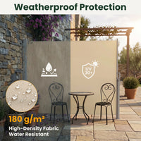71" x 138" Retractable Side Awning Outdoor Privacy Screen, Waterproof UV Resistant Patio Privacy Divider for Balcony, Deck, Backyard, Garden & Pool