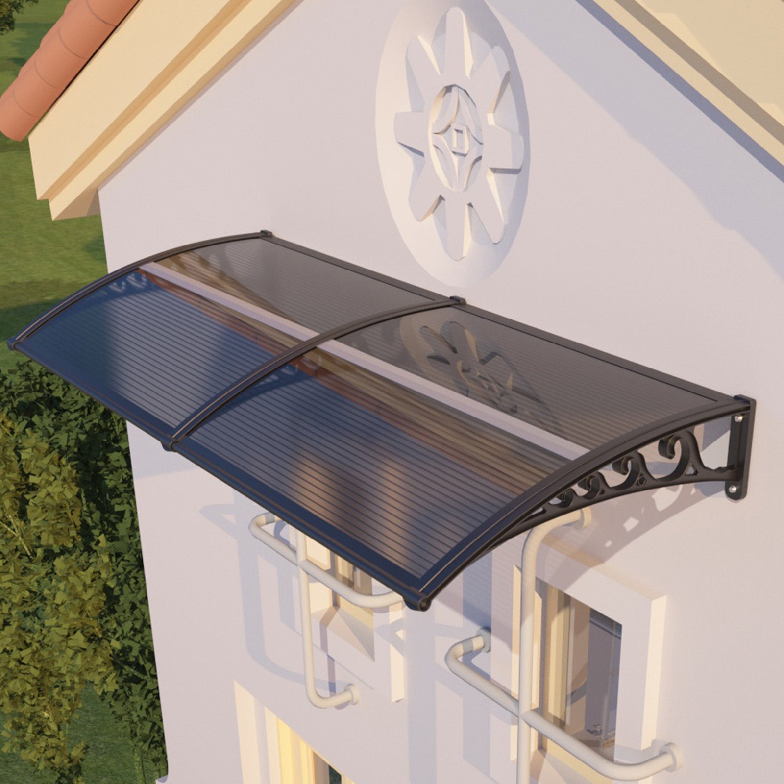 Awning for Door Entrance & Patio – Durable Polycarbonate Window & Door Canopy for UV, Rain & Snow Protection