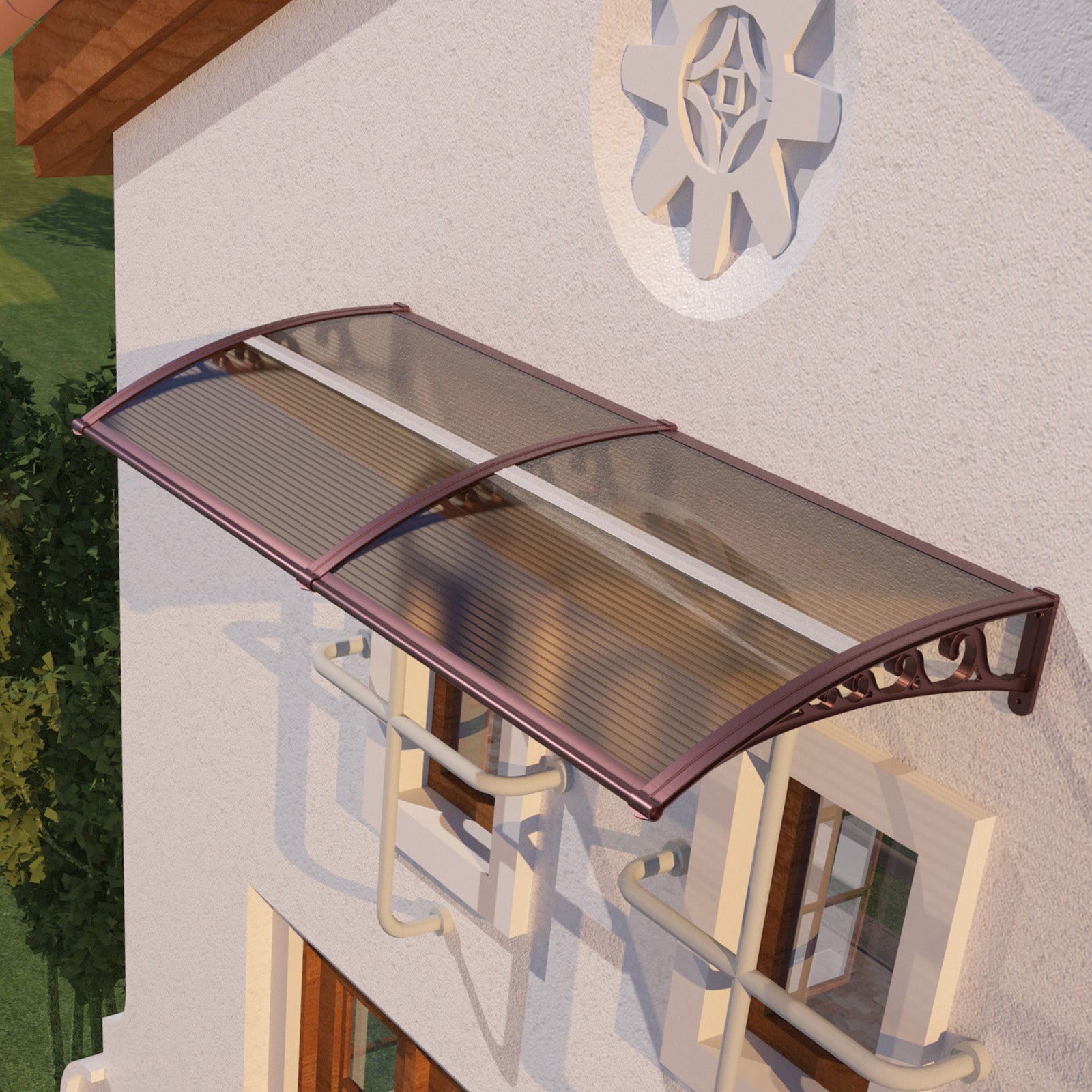 Awning for Door Entrance & Patio – Durable Polycarbonate Window & Door Canopy for UV, Rain & Snow Protection