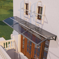 48x120 inches Door Awning Canopy for Entrance & Patio – Durable Polycarbonate Cover for Rain, Snow & UV Protection