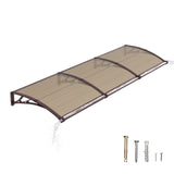 Door Awning Canopy with Drainage, Polycarbonate Exterior Door & Window Awning, UV Rain Snow Protection for Porch Patio Entrance