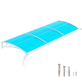 Door Awning Canopy with Drainage, Polycarbonate Exterior Door & Window Awning, UV Rain Snow Protection for Porch Patio Entrance
